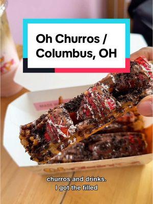 Check out @Oh Churros in Columbus, Ohio for amazing churro bites, filled churros, classic churros and sooooo much more! #churro #churros #cbus #columbusohio #ohiofood #exploreohiofood #mexican #desserts #dessert #eats #latte #coffee #cbusfoodscene #ohiostate #ohiocheck 