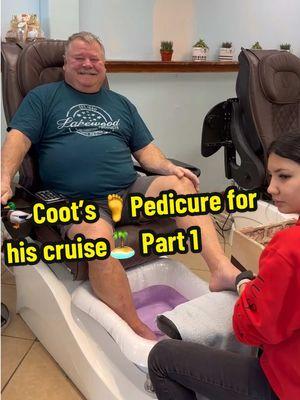 🦆Coot’s 🦶Pedicure for his cruise🏝️ Part 1  📍Nails on 9th #pedicure #cootslures #cootsadventures #feetcare #cruise #oshkosh #wisconsin #mancare #bonding #mywifemademe #part1 #humor #massage 