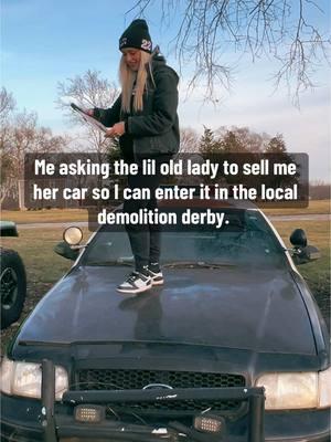 Hahahah I love this sound bc it’s me. #demolitionderby  #foryoupage  #mechanicsoftiktok  #dirtygirlracing #trucktok 