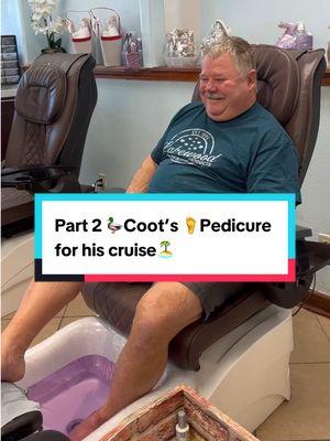 Part 2 🦆Coot’s 🦶Pedicure for his cruise🏝️  📍Nails on 9th #pedicure #cootslures #cootsadventures #feetcare #cruise #oshkosh #wisconsin #mancare #bonding #mywifemademe #humor #massage #part2 