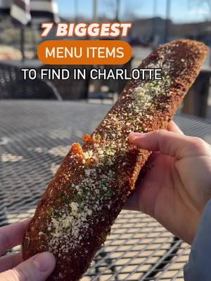 We went on the hunt for some of the biggest menu items you can find in Charlotte, and trust us, these are next-level eats! 🍴👀 🥨 Huge Pretzel: Trolley Barn 🍕 Massive Pizza Slices: Zämbies, PIE.ZAA, and Benny’s (28-inch pies!) 🍣 Sushi “Roll”: Zukku Sushi has sushi burritos  🍹 Giant Margaritas: Rio 150 Mexican Restaurant (Lake Norman’s biggest!) 🍅 Bloody Mary: Deluxe Fun Dining’s epic version with 1 lb of crab legs 🍩 One-Pound Doughnut: Stoke Charlotte 🧀 Mega Mozzarella Stick: Basilico Italiano’s 1 lb mozzarella stick (shh, it’s on their secret menu!) What other oversized bites or drinks should we add to this list?👇 #CLTBucketlist #charlottenc #charlottefood #cltfood #nc #northcarolina #mozzarellastick #doughnut #pizza #pretzel 