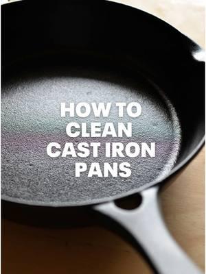 Keeping a #CastIronPan clean can be confusing, but this kitchen staple definitely helps! 👀 #CleanTok #CleaningTips #CastIron #CastIronHacks #CastIronCooking