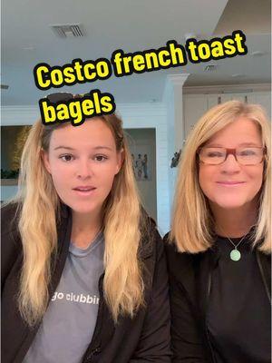 French toast bagels from @Costco Wholesale #forupage #letsgoclubbing #foodreview #cookingwithmegandmaddie #motherdaughter #cooking #pregnanttiktok #foodreviews #costcofinds #costco #costcobuys #costcotiktok #frenchtoastbagel 