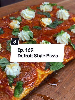 Chef teaches you how to prepare a Detroit Style Pizza INGREDIENTS  For the Dough:  - 3 cups all-purpose flour  - 1 tsp salt  - 2 tsp sugar  - 2 tsp diastatic malt powder (for browning and flavor enhancement)  - 2 1/4 tsp instant yeast (1 packet)  - 1 cup warm water (110°F)  - 2 tbsp olive oil    For the Sauce:  - 1 cup pizza sauce (store-bought or homemade)    Toppings:  - 12 oz Wisconsin Brick cheese (cut into small cubes or shredded)  - 20-30 slices of pepperoni  - 4 oz ricotta cheese (piped with a pastry bag)  - Fresh basil leaves (torn or whole)  - Hot honey (to drizzle)  - Boss Blend (During the Par Cooking)     Equipment:  - Detroit-style pizza pan or a 9x13-inch baking pan  - Weber Searwood Smoker with Royal Oak Charcoal Pellets  Shape  INSTRUCTIONS  1. Prepare the Dough  - Activate Yeast: In a small bowl, mix warm water, sugar, and yeast. Let sit for 5-10 minutes until foamy.  - Combine Dry Ingredients: In a large bowl, whisk together the flour, salt, and diastatic malt powder.  - Form the Dough: Add the yeast mixture and olive oil to the dry ingredients. Mix until a sticky dough forms.  - Knead: Transfer the dough to a lightly floured surface and knead for 8-10 minutes until smooth.  - Let It Rise: Place the dough in a lightly oiled bowl, cover with plastic wrap or a damp towel, and let rise for 1-2 hours until doubled in size.  2. Shape the Dough  - Grease your Detroit-style pizza pan with olive oil.  - Stretch the dough to fit the pan, pressing it into the corners. Cover and let it rest for 20-30 minutes until it puffs slightly.  3. Preheat the Smoker  - Set up your Weber Searwood Smoker with Royal Oak Charcoal Pellets.  - Preheat the smoker to 550°F, ensuring even high heat for a crispy crust.  4. Par-Bake the Crust  - Add Cheese: Scatter the Wisconsin Brick cheese evenly over the dough, ensuring some cheese touches the edges for crispy caramelized sides.  - Add Pepperoni: Lay the pepperoni slices evenly over the cheese.  - Sprinkle with Boss Blend   - Place the pan in the smoker and par-bake for 6-8 minutes, just until the crust starts to set and the cheese begins to melt.  5. Add Sauce and Finish Baking  - Remove the par-baked pizza from the smoker.  - Spoon the pizza sauce into stripes lengthwise across the top of the pizza.  - Return the pan to the smoker and bake for another 8-12 minutes, or until the crust is golden brown, the cheese is bubbly, and the pepperoni is crisp.  6. Finish with Toppings  - Remove the pizza from the smoker and let it cool slightly.  - Pipe dollops of ricotta cheese across the surface.  - Garnish with fresh basil leaves and drizzle generously with hot honey.  7. Serve  - Slice the pizza into squares and serve immediately. Enjoy the crispy, caramelized edges, smoky flavor, and the perfect balance of sweetness from the hot honey.    #detroitfood #detroitstylepizza #pizza #cooking #superbowlrecipes 