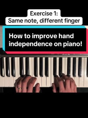 How to play piano with both hands together! Beginner piano players have the most trouble with hand independence but this video will give you exercises and tips to learn how to improve and play both hands together at the piano! #handindependence #pianolesson #beginnerpianolessons #beginnerpianotips #pianotips #howtoplaypiano #pianotechnique 