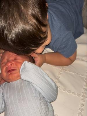 Esto es todo lo que una mamá sueña ver cuando llega su segundo hijo. 🥹🥰  #newborn #brothers #trending #Love #brotherslove #fyp 