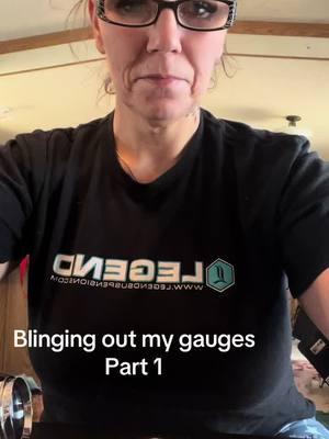 Come with me to bling out my gauges. Part 1. #customguages #blingbling #rhinestone #custombike #garagebuilt #streetglide #babybigwheel #bigwheelbagger #homebuilt #harleydavidson 