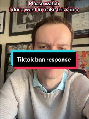 My reaction and response to the TikTok ban news this morning.  Please check the link in my bio.  #sportscards #tiktokban #vintage #bonkerscards 