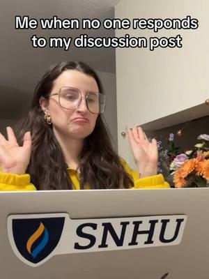 It's nothing personal 😅 #onlineschool #discussionpost #snhuonline