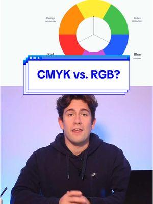 CMYK or RGB? Which should you use? What’s the difference? #graphicdesign #graphicdesigntips #LearnOnTikTok #branddesign #colortheory #colorwheel #colorcodes #printing 