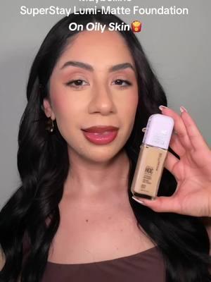 Oily skin girls who want a foundation with a matte but luminous finish, this is the one💫 Really love the way this one wore! Perfect for everyday wear and amazing coverage! #maybelline #lumimattefoundation #lumimatte #oilyskinmakeup #oilyskinfriendly #foundationforoilyskin #oilyskinmakeup #maybellinepartner #newlaunch 