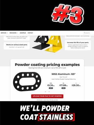 Our lineup of finishing options– anodizing, zinc plating, and powder coating. Jim and Jake break down the pros and cons of each, including pricing in our latest YouTube video 🎥  #sendcutsend #lasercut #lasercutting #sheetmetal #metalfabrication #manufacturing