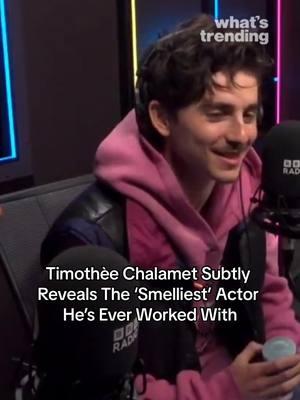 In a recent interview, Timothée Chalamet hinted at the "smelliest" costar he’s worked with, playfully suggesting that the actor's hygiene habits left something to be desired.  Though he didn’t directly name the person, Chalamet's comments sparked curiosity, leaving everyone guessing about the identity of the mysterious costar. Credit: BBC Radio 1 #TimotheeChalamet #EdNorton #ACompleteUnknown 