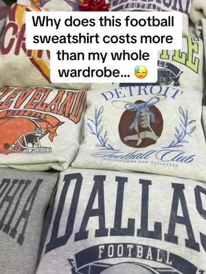 I’m shocked at how cheap it is right now 😨 #TikTokShop #ttshop #footballsweatshirt #vintage #sportsapparel #footballseason #gamedayoutfit #retrofootball