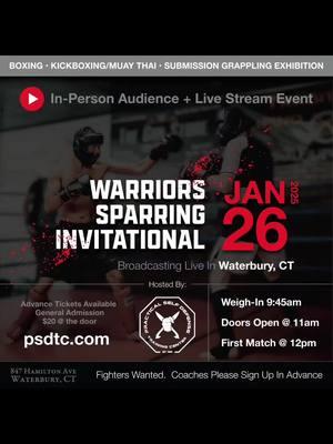 This is the link to the event.If you want to know more, I hope to see you there - https://psdtc.com/product/sparring-invitational-exhibition-jan-26th-2025/ tournament #martiarttournament #kickboxing #kickboxingworld #muaythai #thaiboxing #grapplingtournament #grappling #wrestlingtournament #wrestling #waterbury #waterburyct #waterburyconnecticut #connecticut #psdtc #ctbusiness #ct #203 #wtby #wtbyct 