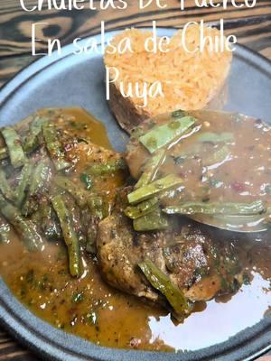 Chuletas de Puerco en salsa de Chile puya #chuletasdepuercoensalsa #recetascaseras #viral#viralvideo #chuletasensalsadechilepuya #yum #superrico #recetasmexicanas @Mexico Handmade Home Essential 