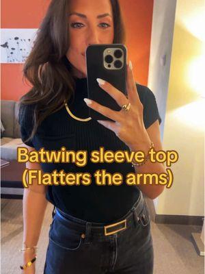 Batwing sleeve ribbed knit breathable tops in 3 color options! #batwing #batwingsleeve #batwingtop #armflattering #flatteringoutfit #TikTokShop #onsalenow #seasonalessentials #closetessentials 