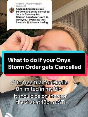 Replying to @Jussie Wuzzie this is my thought on what to do with my cancelled onyx storm order #amazon #deluxeedition #onyxstorm #cancel 