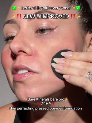 AD✨ @bareMinerals UPDATED the FORMULA 😱✨❤️ Meet the ✨NEW✨ BAREPRO® 24HR SKIN-PERFECTING POWDER FOUNDATION ✨ my shade: light 25 cool 💖  Code ROSE for 20% off ‼️ #viralmakeup #makeuphacks #makeuptips 