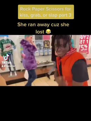 Lol she new she lost 😅YouTube : norvistarr subscribe for longer videos #fyp #foryou #rockpaperscissors #kissorgrab #lilchainz21 #cutegirl #kiss #kissorslap #dontletthisflop #comedy #publicinterview #funny #viral #DealGuesser