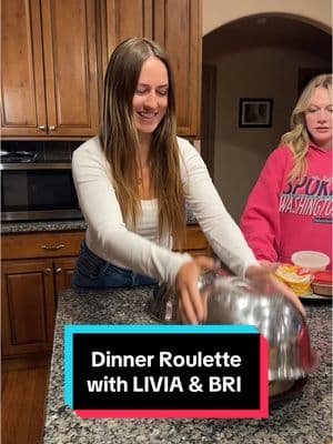 Dinner Roulette with @livia & her friend @EazyBrizy @Mike D #dinner #roulette #DinnerIdeas #bowls #dinnerroulette #midweek #leftovers #dinnerfun #notcooking #onesteal #🍽️ #familydinner #familytime #familyfun #meals 