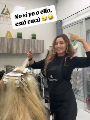 Aquí trabajando …, como una cucú 😂  #miamihairstylist #highlights #MiamiBeautyBlogger #TransformaciónDeCabello #funn 