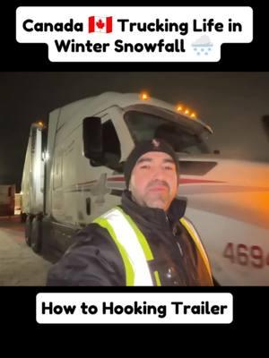 Canada 🇨🇦 Trucking Life in Winter Snowfall #foryou #fyp #trending #dailyvlog #enjoy #1millionviews #canadasnow #canadasnow #trending #1mviews #travel #wintertrucking #truckinglife 