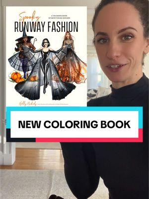 NEW coloring book! “Spooky Runway Fashion”. Preorder today! #fashionillustration #coloringbook #spookyseason 