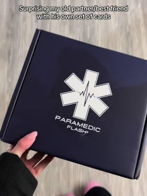 My old partner is a medic and absolutely LOVED my set of cards so I thought he needed his own set which he LOVED. He loves to study and learn new information or even brush up on old information so these are perfect for him. @Paramedic Flash #foryoupage #paramedicsoftiktok #emtsoftiktok #emslife #healthcareworker #firstresponders #paramedicflash #paramedic 