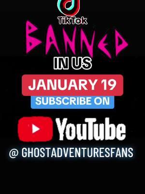 TikTok BANNED in USA January 19! Don’t worry…come subscribe to us on YOUTUBE @ GhostAdventuresFans — #ghostadventures #ghostadventurescrew #ghostadventuresfan #zakbagans #zakbaganshauntedmuseum #aarongoodwin #jaywasley #billytolley #ga #gacrew 