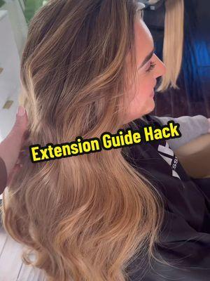 Extension guide hack 👏🏽   use a super easy hack to accurately gauge where to install those extensions on the sides ♥️ ##extensions##hairextensions##hairtok##hairstyle##extensionspecialist##extensiontransformations##hairtutorials##hairextensionspecialist##weft##weftextensions##geniuswefts