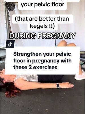 Yes, you want your pelvic floor to be strong in pregnancy but this requires a different approach than just Kegels! Add these two exercises to your routine and see how you feel!  Be sure to follow along on other platforms & check out the ways to work together if you’re looking for more guidance! 🫶🏼 #pregnancyexercise #pregnancyworkout #pregnancyjourney #pregnancyfitness #pregnancysafeworkouts #fitpregnancy #secondtrimester #vibrantmamawellness 