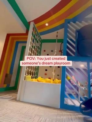 We sure did, and it’s everything we dreamed of 🤩 This playroom features a climbing wall, slide, foam pit, pipe climbers, and so much more - all designed to grow with your kids as they explore, play, and learn 🚀 What do you think your kiddos would love most in this space? Let us know in the comments! 👇✨ #playroomgoals #kidsplayroom #climbingwall #toddleractivities #playroomdesign #foamplay #childhooddevelopment #playbasedlearning #creativeplay #familyfun 