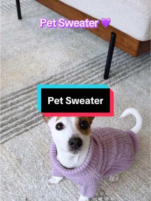 Pet Sweater 💜 #dogclothes #petclothes #PetsOfTikTok #dogsoftiktok #TikTokShop #tiktokmademebuyit #tiktokviral 