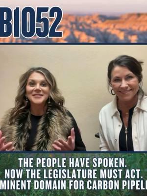 An update on the PEOPLE'S BILL - HB1052   While I was in Pierre earlier this week, I had the chance to sit down with House Speaker Pro Tempore Rep. Karla Lems about her bill, HB1052, which would which would prohibit the exercise of eminent domain for a pipeline that carries carbon oxide. In just a few short days since the bill was introduced, many legislators have signed on in support including: Representatives Lems (prime), Andera, Auch, Aylward, Ziolkowski-Baxter, Emery, Gosch, Greenfield, Hughes, Hunt, Ismay, Jensen (Phil), Jordan, Kayser, Manhart, Moore, Mullaly, Nolz, Novstrup, Overweg, Reder, Schaefbauer, Schwans, and Sjaarda, as well as Senators Lapka (prime), Carley, Grove, Hohn, Howard, Jensen (Kevin), Karr, Nelson, Perry, Pischke, and Voita.    The bill has now been referred to the House State of Affairs committee, and we are waiting to hear the date this bill will be discussed and open for public testimony. Follow updates on the bill here: https://sdlegislature.gov/Session/Bill/25581   Some FAQS about HB1052:   - This bill will eliminate the use of eminent domain for carbon pipelines and is in direct response to the mandate given by the people who have clearly, repeatedly, and consistently asked for protections and guardrails on this topic.    - The defeat of RL21 in 65 of 66 counties with 59% of the vote should empower the legislators to act to shore up our private property rights. HB1052 provides Constitutional clarity and legislative clarity for the people of South Dakota.   - HB1052 does not halt construction on any project; however, it gives the keys to property ownership rightfully back to the people, allowing for an even playing field in negotiations with a carbon pipeline company. Landowners still have the ability to participate in a project, while others can say, "No, thank you. Please, go around."  - HB1052 has zero risk of regulatory drift on other industries. It is a clear and focused bill that addresses the hardships that landowners on a proposed carbon pipeline route have endured for years as they have experienced lawsuits and condemnations on their property for a carbon pipeline project that they do not want to participate in.   - The South Dakota Supreme court has ruled twice that the carbon pipeline companies do not have authority to use eminent domain or to invasively surve on land where they are not welcome. HB1052 reinforces this ruling, and the legislature absolutely has the authority to act upon this ongoing issue.   - HB1052 allows South Dakota to remain South Dakota, where good fences make good neighbors, and we can continue to build, innovate, grow, and create in the state, without infringing on the God-given, Constitutionally-protected private property rights of individuals and families.   Please, contact your legislators today and encourage them to support HB1052. An email list can be found here: https://sdlegislature.gov/Legislators/Listing/70 #southdakota #privatepropertyrights #noeminentdomainforcarbonpipelines 