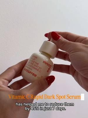 #INNISFREE_partner Erase dark spots in just 7 days ✨ with this Vitamin C Rapid Dark Spots Serum 🧡@Innisfree US @Innisfreeofficial  #INNISFREE #7daysDarkSpotChallenge #vitaCRapidDarkSpotSerum #glassskin #darkspots #koreanskincare #viralvitamin #Sephora