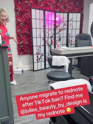 Anyone migrate to rednote after TikTok ban? Find me @julies_beauty_by_design is my rednote 🙄#tiktokban #rednote #migrate #refugee #fyp #foryoupage #goviral 