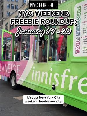 NYC WEEKEND FREEBIE ROUNDUP JAN 17 - 20 MULTI MHTN 🧀  @Murray’s Cheese National Cheese Lover’s Week cheese samples 2-5 daily (Bleecker & Grand Central) 🚂 @nytransitmuseum Holiday Train Show at Grand Central ⛸️ @bryantparknyc Winter Village (free skating w/ BYO skates & signup) 👛 @louisvuitton Murakami Pop-up Store (104 Prince St) 🧥 @aritzia Super Puff Photo Booth (560 Broadway) BK 📸 @amazonmusiclatin DeBÍ TiRAR MáS FOToS Bad Bunny Photobooth Experience 1:30-6p (244 Grand St) 💖@79stholidayhouse Valentine’s Day Holiday House (635 79th St) FRI MHTN 🧴 @Fresh Beauty Refresh & Reset event 11a-5p (872 Broadway) 🎨 @nycparks Discover Your Inner Artist: A Nature Painting Adventure 5-7p (128 Pitt St) 👵 @grandmastand 2-4pm (Central Park, Sheep Meadow Entrance) 🎨@themuseumofmodernart free Fridays 5:30-8:30pp (11 W 53rd) 🎨 @whitneymuseum free Friday night (99 Gansevoort St) 🖼️ @posterhousenyc Free Fridays 10a-9p (119 W 23rd) 🎲 @metteens Teen Friday w/ snacks, games, art making 4:30-6:30p (1000 Fifth Ave) 🎵 @3rdstreetnyc celebrating MLK Jr. with Music concert 6p (235 E 11th St) BK 💪 @rbxactive Reshaping Resolutions workout event 2-4p (w/RSVP) (43 S 4th St) SAT 🌲 @nycparks MLK Day of Service: various volunteering projects on Sat across NYC parks MHTN 🧴  @Innisfree US Pop-Up Glow Truck w samples 1p (557 Broadway) 🎹 @shakerattlerollpianos free dueling piano show 10p (152 West 26th St) (DM them for tix!) 🦁 @hudsonyards lion dance performances 1,3,5p + red envelopes for Rewards members 🐻 @nordstromnyc Storytime with Winnie the Pooh @tonies.us 2-3p (225 W 57th St) BK 📚 @brooklynbookbodega free books 11a-2p (141 Flushing Avenue Suite 407) SUN BK ⛸️ @brooklynbridgepark Roebling Rink free skating for BK residents 10-11a MON 🌳 @nycparks MLK Day of Service: various volunteering projects across NYC parks MHTN 🎠 @lunaluna free admission for all kids on MLK Day BK 👕 @BrooklynWATE Open Closet free store 11a-2p (1200 Dean St) NJ 🏀Free tix to Coretta Scott King Classic Women’s @NCAA Tournament (Prudential Center) #nycforfree #nycweekend #nyctodo #nyc #newyorkcity #mlkweekend