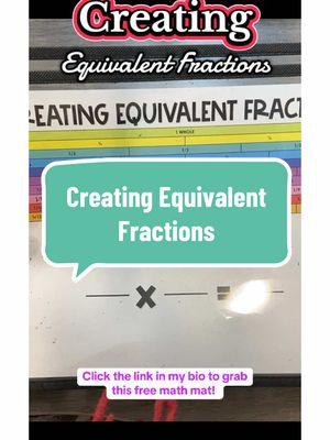 Grab this for free using the link in my bio! #freeresource #teachersoftiktok #equivalentfractions #teachingfractions #fyp 