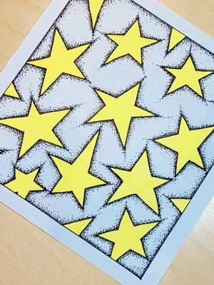 ⭐️⭐️⭐️⭐️⭐️⭐️⭐️⭐️⭐️⭐️ I did this for 1.5 hours.. #drawingideas #simpleart #stars 