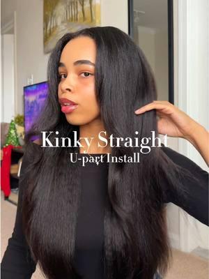 this is your sign to get try kinky straight hair🧖🏽‍♀️✨ #fyp #hairtok #upartwig #90shairstyle #silkpress #blowout #90sblowout 