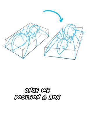 What do you do when you need to redraw your detailed image from a different angle?? Simplify! Simplifying and putting it in a box helps you easily rotate that box with its three line systems, making your drawings easier and more consistent Learn more with our free art lessons on YouTube! #howtodraw #arthack #arttips #drawinghacks #arttok #art #drawing 