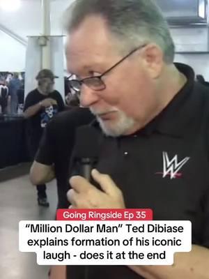 On #goingringside episode 35 #WWE legend #milliondollarman #teddibiase explains formation of famous laugh and credits #vincemcmahon 