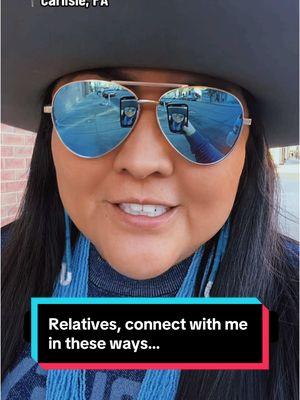 Relatives, connect with me  in these ways… ##nativetiktok #nativeamericantiktok #nativeamerican #IndigenousTikTok #indigenous #pennsylvania #penna #carlisle #dontgo 