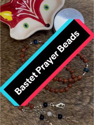 Prayer Beads for Bastet (available) Please following me on my other socials!  #prayerbeads #bast #bastet #kemetic #pagan #witch 