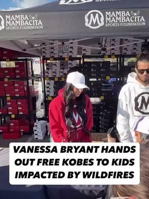 Vanessa Bryant and @mambamambacitasports were outside of @Dodgers Stadium doing their part to help turn things around for victims of the wildfires in Los Angeles 🙏 📹 @lasportsreport #vanessabryant #mambacita #kobe #kobebryant #lastrong