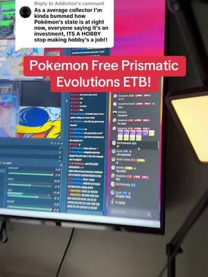 Replying to @Addiction Pokemon Prismatic ETB are flying off the shelves! Scalpers cant be stopped! We are doing our part to make sure some of our supports can get boxes for free or msrp!! Please follow us on youtube and discord for more! #massfollowing #tcgpokemon #pokemongo #pokemoncards #pokemontiktok #pokemoncollector #pokemon #pokemoncollection #tcg #pokemoncommunity #pokemontcg #pokegirl #pokemonpulls #tcgirls #pokemonscarletviolet 