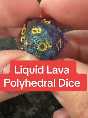 Liquid lava polyhedral dice set make every RPG campaign magical #rpg #dnd #dndtiktok #dnd5e #warhammer #polyhedraldice #gamemaster #dungeonsanddragons #dragons #gamer #millennial #genx #worthabuck #fyp 