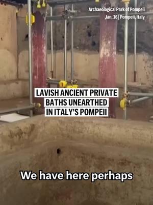 Pompeii, the ancient Roman city buried by ash and lava in 70 AD, has unearthed a new treasure, private bathhouses built 2,000 years ago. #pompeii #italy #bathhouse