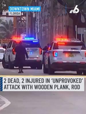 A man has been arrested on murder charges after an "unprovoked" attack on homeless people in downtown Miami left two dead and two others hospitalized Thursday morning, authorities said. Brenton Clarke, 36, was allegedly seen attacking a couple that was sleeping on the sidewalk on Northwest 6th Street with a metal rod, an arrest report said. He then ran across the street and “delivers several strikes” to a third person, before he started pulling on that victim’s belongings, the report said.  #downtown #miami #police #downtownmiami